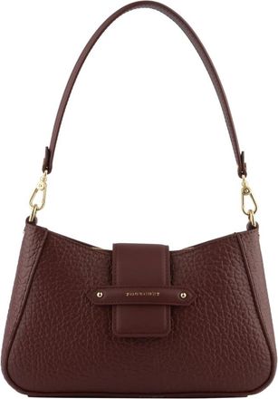 Pourchet Fleuves Medium model (Mm) - Dames - Schoudertassen - Rood - ONE Size - Leer - Tassen
