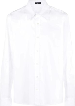 Balmain Long Sleeve Tops - Heren - Zakelijke Overhemden - Wit - L - Katoen - Overhemden