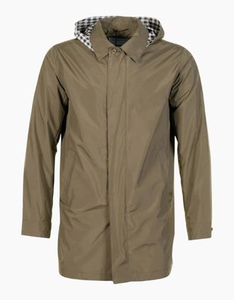Aquascutum Mens Aquascutum Active Packable Trench Army Green Jacket - Tan - Size: 42/Regular