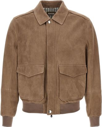 Brunello Cucinelli Brown Aviatore jacket