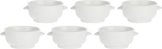 OEM No Name Set Di 6 Ciotole Per Zuppa Terrine, Bianche, 12,5 Cm - Perfette Per LUso Quotidiano