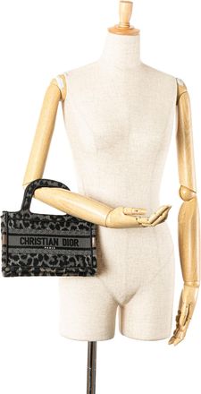 Dior Pre-owned Womens Leopard Print Tote Bag - Black Textile - One Size