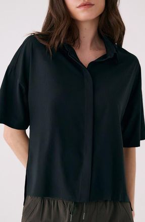 Lole Olivie Boxy Shirt in Black at Nordstrom, Size Xx-Small