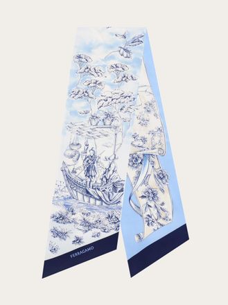 Ferragamo Women Ethnic print silk bandeau Blue