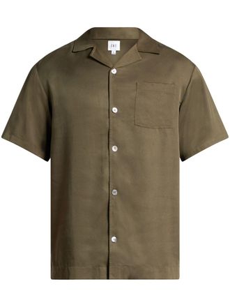 CH&Eacute; Studios camp-collar short-sleeve shirt - men - TENCEL Lyocell (LENZING) - M - Green