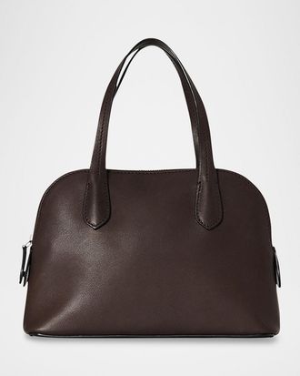 The Row Ingrid Top-Handle Bag in Saddle Leather