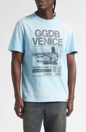 Golden Goose Journey Regular Fit Graphic T-Shirt in Crystal Seas at Nordstrom, Size Xx-Large