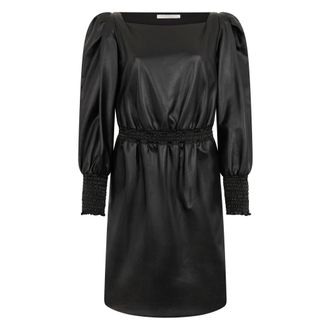 Philosophy di Lorenzo Serafini Kleedjes, Dames, Zwart, XL, Polyester, Square Neck Midi Jurk