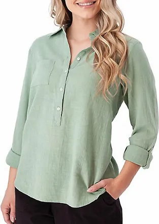 Aventura Womens Laken Top In Granite Green
