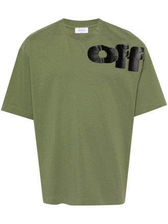Off-white Shared Logo cotton T-shirt - men - Cotton - S - Green