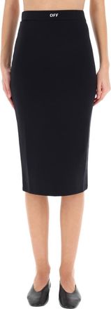 Off-white Midi Skirt With Logo