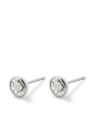 Monica Vinader diamond stud earrings - Silver