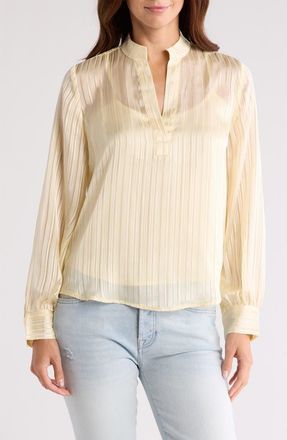 7 For All Mankind Holiday Stripe Long Sleeve Top in Sparkles at Nordstrom Rack, Size Small