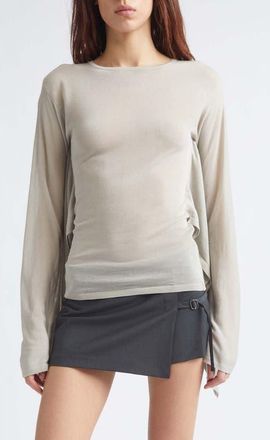 Paloma Wool Suga Sheer Draped Top in 620 - Ecru at Nordstrom, Size X-Large