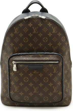 Louis Vuitton Black Brown Monogram Monogram Leather Backpack (Pre-Owned)
