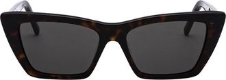 Saint Laurent New Wave SL 276 Zonnebril - Dames - Zonnebrillen - Bruin - 53 MM - Nylon - Accessoires