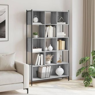 Berkfield Home Decorative Bookcase Grey Sonoma 102x28x172 cm Engineered Wood | Size: 102 x 28 x 172 cm