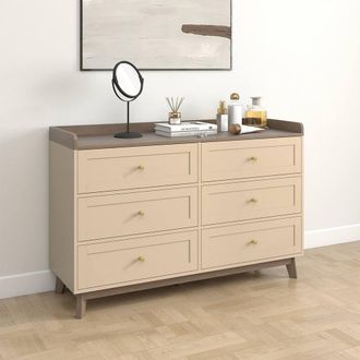 Melody Maison Large Cream 6 Drawer Chest Of Drawers - Oswin Range
