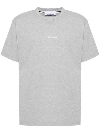 Stone Island logo-print cotton T-shirt - Grey