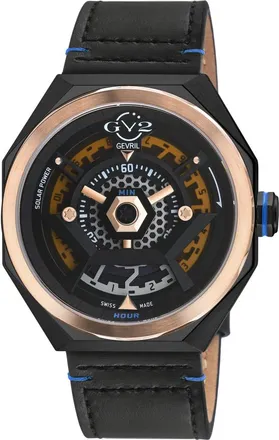 Gevril Group Stella Solare Orange Dial Mens Watch 43802