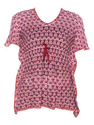 Missoni drawstring patterned top - Purple
