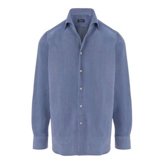Finamore Heren, Overhemden, Blauw, Maat: 2XL Katoen