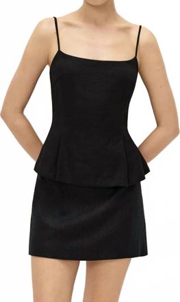 Elodie Ellery Sleeveless Peplum Top In Black
