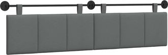 vidaXL Cabecero Colgante Gris Oscuro Tela Vidaxl