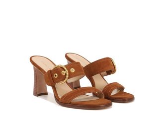 Veronica Beard Margaux Slides Womens Sandals Caramel Brown Suede : 10 M