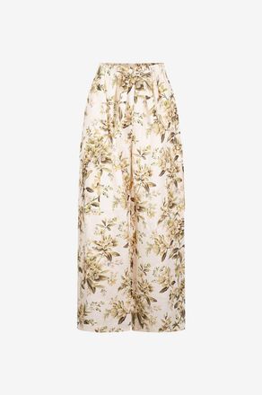 Zimmermann Gebl&uuml;mte Leinenhose Golden Relaxed Pocket