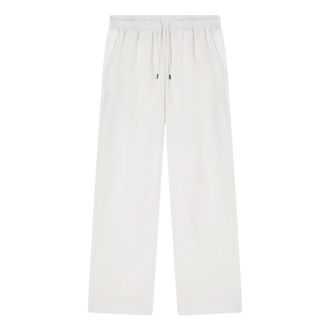 Emporio Armani Wide Trousers, male, White, Size: XL Wide Trousers