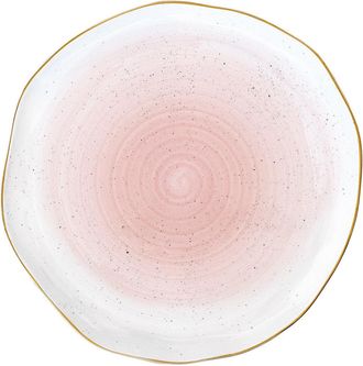 Easy Life Juego de 4 platos de porcelana Ø 26 cm. ARTESANAL PINK