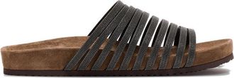 Brunello Cucinelli Flache Sandalen aus Leder von Brunello Cucinelli