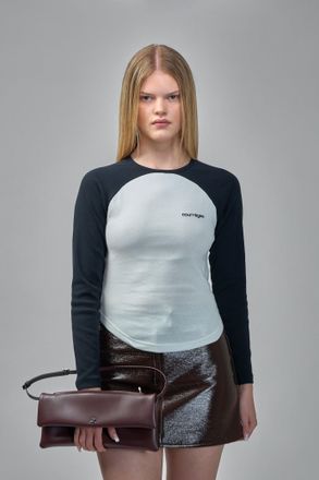 Courrèges Circle Contrast Long-Sleeved T-Shirt