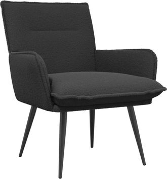 vidaXL Sill&oacute;n Gris Oscuro Boucl&eacute; Vidaxl