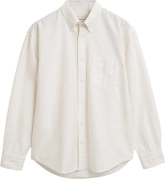 GANT Herenshirt in Heritage-stijl van katoen met Oxford-kraag en knoopsluiting (Cr&egrave;me)