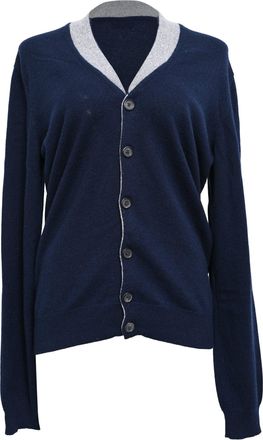 Jil Sander Buttoned Cardigan in Navy Cashmere