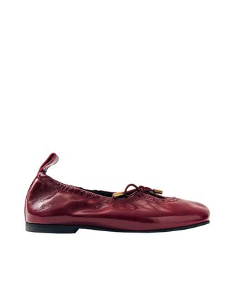 Alohas Square-Toe Ballerina Flats with Key Details