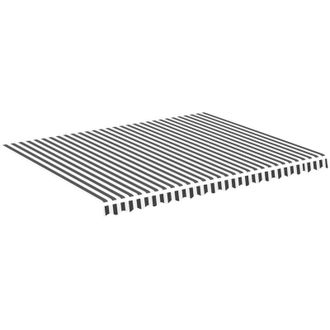 vidaXL Tela De Repuesto Para Toldo Gris Antracita Y Blanco 4,5x3,5 M Vidaxl