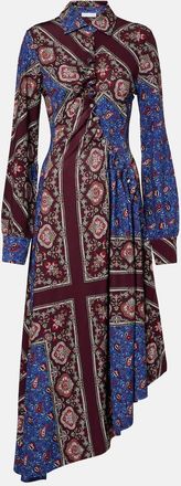 Paco Rabanne Abito midi asimmetrico con stampa