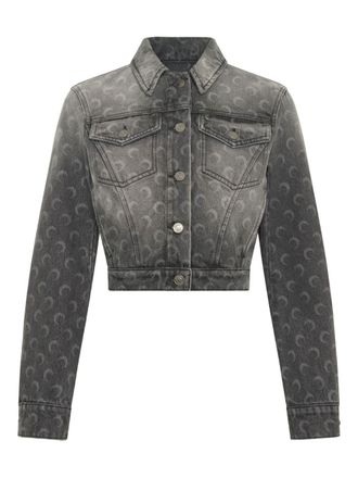 Marine Serre Womens Moon Laser Denim Jacket