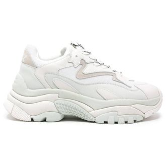 Ash Addict Leather Mesh Womens Low Top Trainers - Off White - Size:UK 7