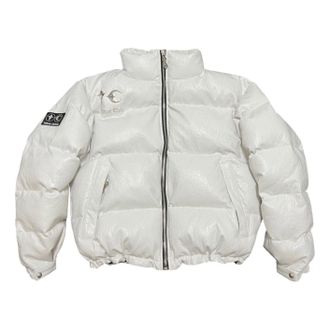 Thug Club Leather Puffer Jacket White TC23PA0301-WHITE