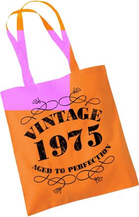 Bang Tidy Clothing 50th Birthday Gifts for Women Men Vintage 1975 Funny Tote Bags Present - ORG