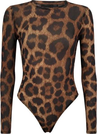 Philipp Plein Tops, Dames, Bruin, M, Tule, Tule Bodysuit