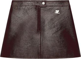 Courr&egrave;ges Vinyl Reedition Mini Rok - Dames - Korte rokken - Rood - XS - Katoen - Rokken