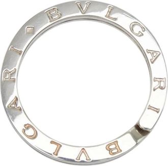 Bulgari Pre-owned Accessories, female, Gray, Size: ONE SIZE Pre-owned Silver Keyring
