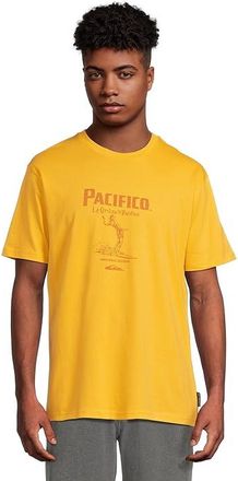 Quiksilver Pacifico Baja Arch Short Sleeve Screen T-Shirts Mens T Shirt Sunshine : SM, Cotton