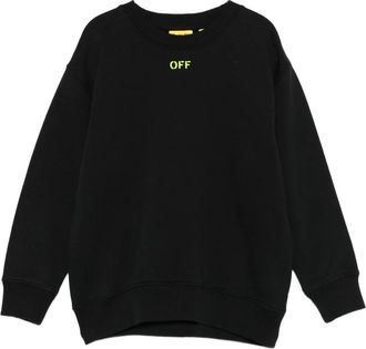 Off-white Off Diag Crewneck - male - Off White - Kids Sweatshirts - Black - 10 Y - Kids