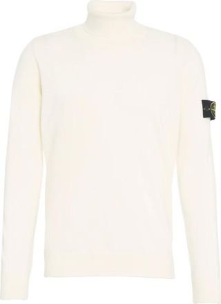 Stone Island Truien & Vesten, Heren, Wit, XL, Wol, Turtleneck